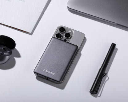 Powerbank Magsafe 5000 mAh PD 20W slim Canyon OnPower 505 Graphit