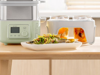 Buydeem CT1004 Porzellanteller zum Servieren und Kochen Weiß