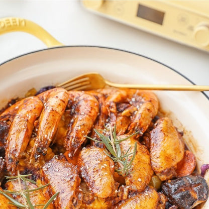 Naczynie żeliwne emaliowane Buydeem CP551 3,9l pastelowe żółte