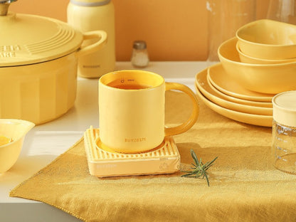 Kubek ceramiczny 300 ml Buydeem CD1018 do kawy i herbaty Pastelowy Żółty