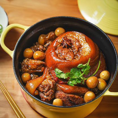 Naczynie żeliwne Buydeem CP521 emaliowane 2,9l kuchenne Pastelowe Żółte