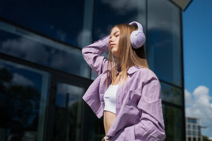 Słuchawki nauszne bezprzewodowe ANC Canyon OnRiff 10 fioletowy