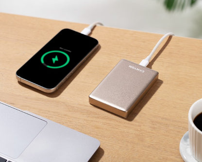 Powerbank 10000 mAh PD20W slim Magsafe Canyon OnPower 510 szary