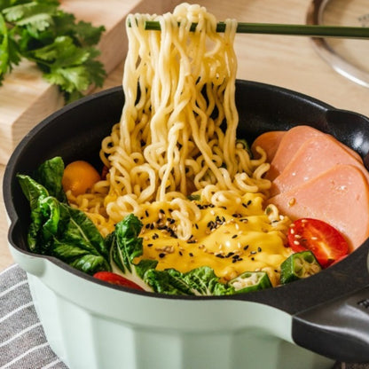 Rondel emaliowany 1,8l ze szklaną pokrywą Buydeem CP141 Pastelowy Zielony