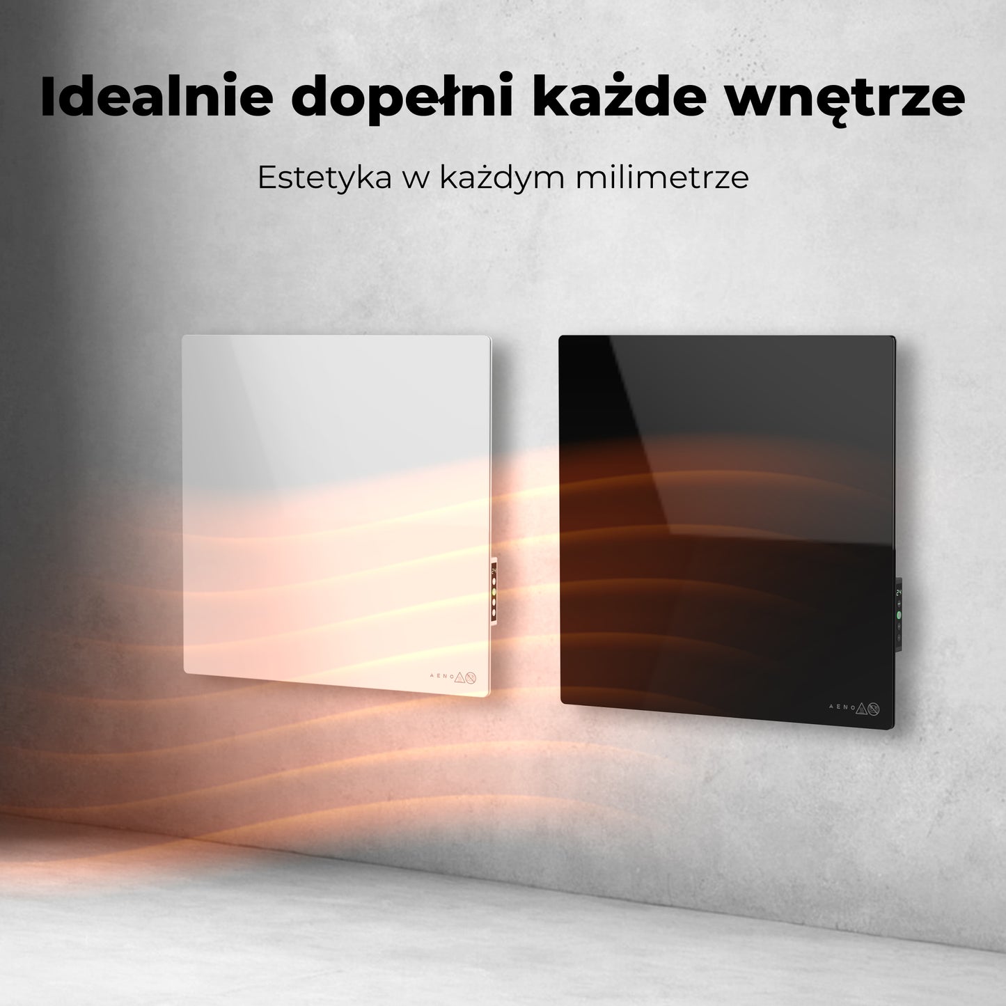 Grzejnik elektryczny na podczerwień 500W AENO GH11S Quadro Smart 1 cm