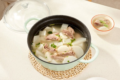 Garnek emaliowany Buydeem CP152 z nieprzywierającą powłoką 4,5l Zielony