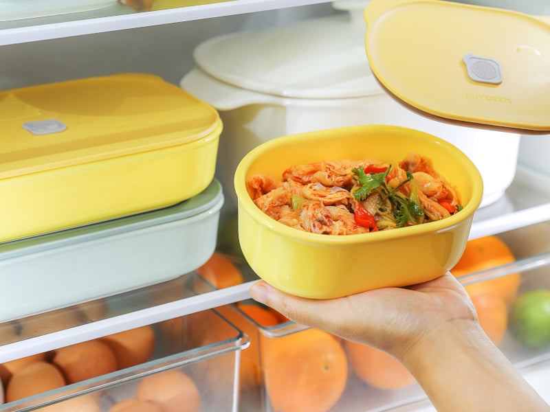 Lebensmittelbehälter aus Keramik 500 ml Buydeem CT3007 Pastellgelb