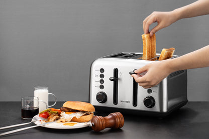 Toaster Buydeem DT640E 4 Scheiben Edelstahl mit Auftaufunktion