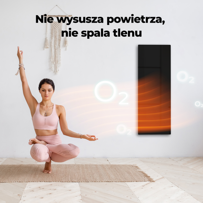 Grzejnik elektryczny podczerwony 700W slim 1 cm Aeno Smart czarny