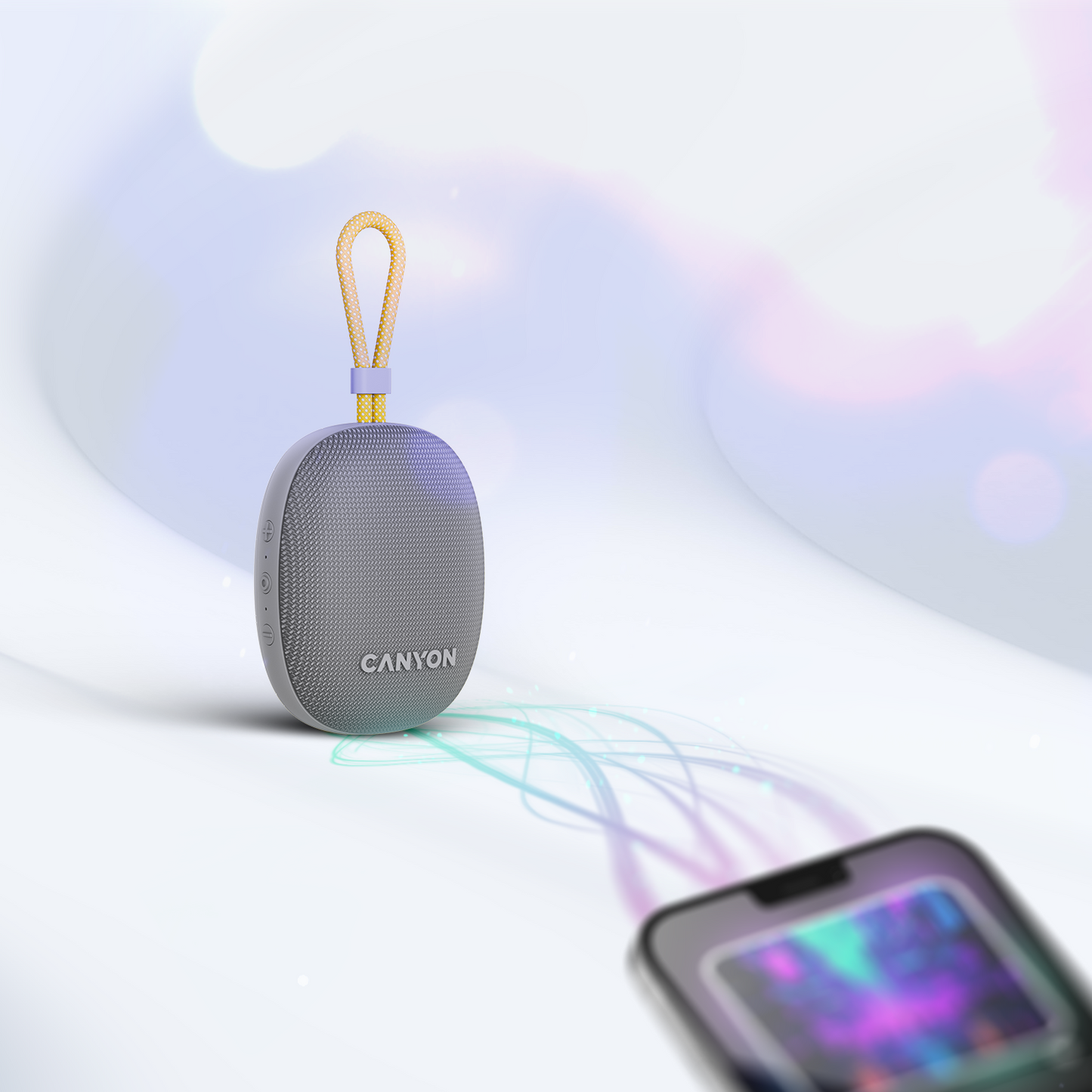 Głośnik Bluetooth przenośny 5W IPX7 TWS Canyon OnMove 12 szary