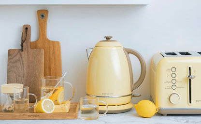 Czajnik elektryczny Buydeem K640 1,7l 2400W Retro Pastelowy Żółty