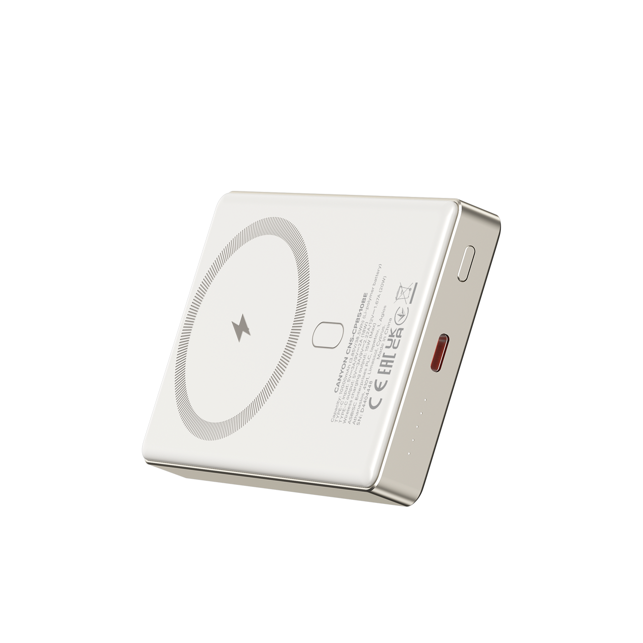 Powerbank 10000 mAh PD20W slim Magsafe Canyon OnPower 510 szary